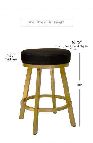 Wesley Allen's Miramar Backless Swivel Stool in Bar Height