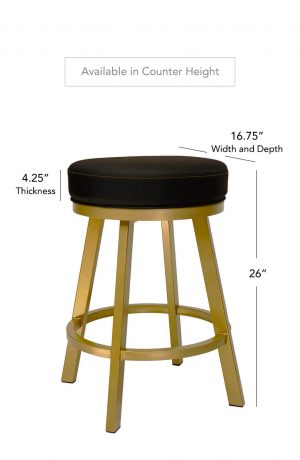Wesley Allen's Miramar Backless Swivel Stool in Counter Height