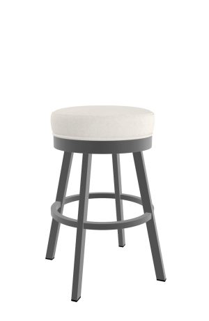 Wesley Allen's Miramar Silver Backless Stool