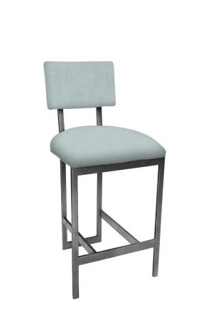 Wesley Allen's Nara Bar Stool in Silver and Blue