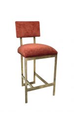 Wesley Allen's Nara Modern Gold Bar Stool with Seat/Back Cushion