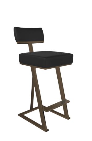 Wesley Allen's Tov Copper Modern Bar Stool with Low Back