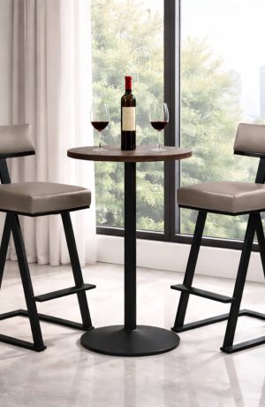 Wesley Allen's Tov Ultra Modern Bar Stools with Pub Table in Living Room
