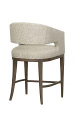 Fairfield's Cleo Modern Wood Bar Stool with Curved Back - Back View