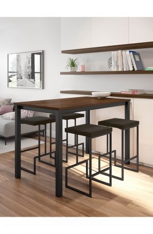 Amisco's Fred Black Modern Bar Stools in Kitchen Dining Area