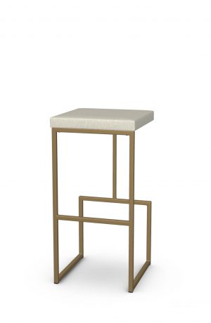 Back Side View • Metal Finish: 27 Sun Gold • Seat Covering: DX Marshmallow, vinyl