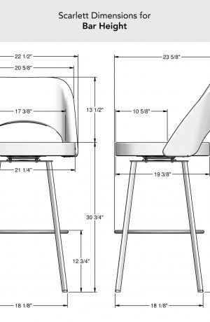 Amisco's Scarlett Bar Height Dimensions