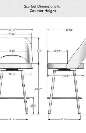 Amisco's Scarlett Counter Height Dimensions