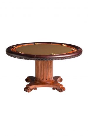 Darafeev's Augustus Poker Table with Camel Felt and Wood Base