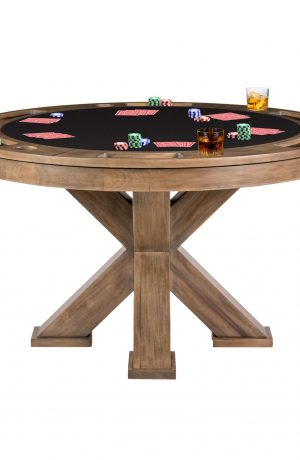 Darafeev's Duke Maple Wood Round Poker Table with Black Felt