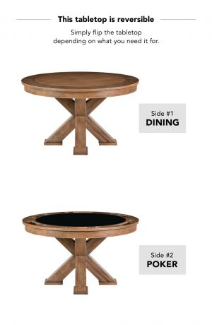 Darafeev's Duke Reversible Tabletop Table Poker and Dining