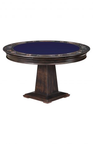 Darafeev's Dynasty Transitional Wood 2-in-1 Poker Table in Purple Felt