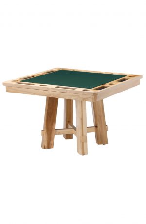 Darafeev's El Dorado Poker Dining Table in Wood and Dark Green Felt