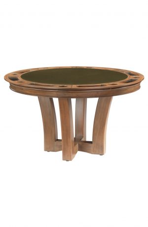 Darafeev's Encore Modern Poker Table with Round Top and Olive Felt Top