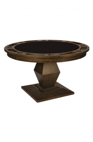 Darafeev's Euclid Modern Convertible Poker and Dining Table in Brown and Black