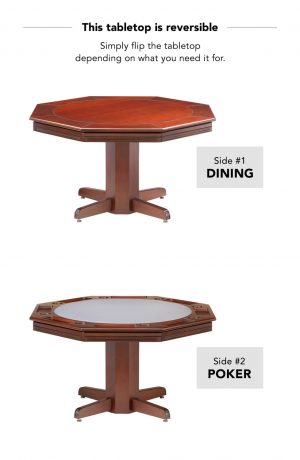Darafeev's Reno Reversible Tabletop Table Poker and Dining
