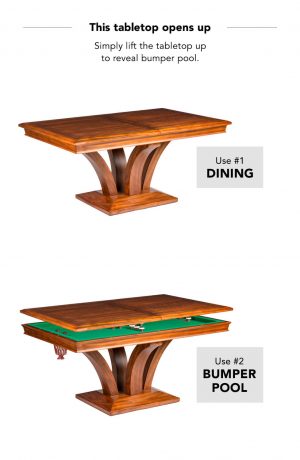 Darafeev's Treviso Dining Table with Bumper Pool