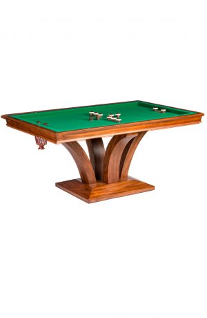 Darafeev's Treviso Rectangular Wood Dining Table with Bumper Pool and Green Felt