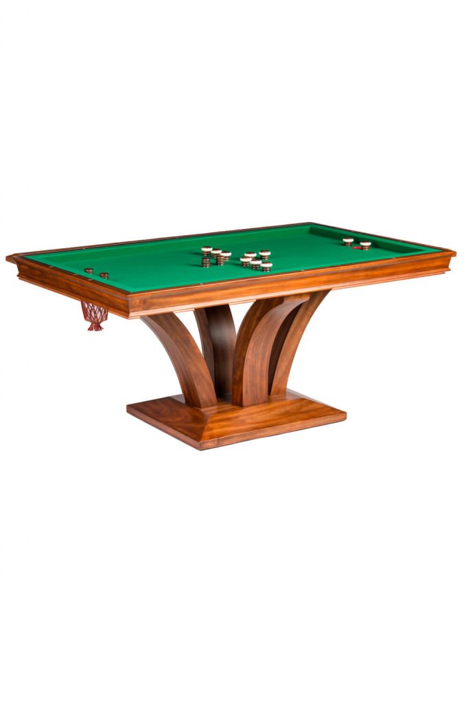 Darafeev's Treviso Rectangular Wood Dining Table with Bumper Pool and Green Felt