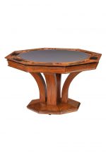 Darafeev's Treviso Wood Transitional Convertible Poker Dining Table with 54" Octogan Top with Felt