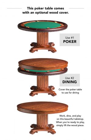 Darafeev's Augustus 2-in-1 Poker Dining Table Top Explained