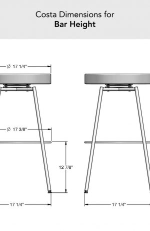 Amisco's Costa Bar Height Dimensions