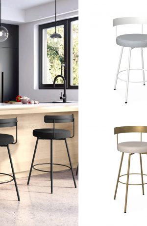 Amisco's Costa Customizable Swivel Bar Stool in a Variety of Colors