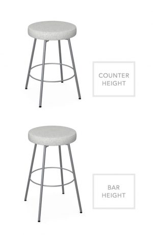 Amisco's Costa Modern Swivel Stool Available in counter and bar height