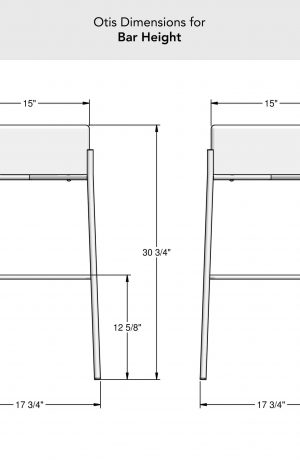 Amisco's Otis Bar Height Dimensions