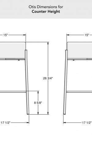 Amisco's Otis Counter Height Dimensions