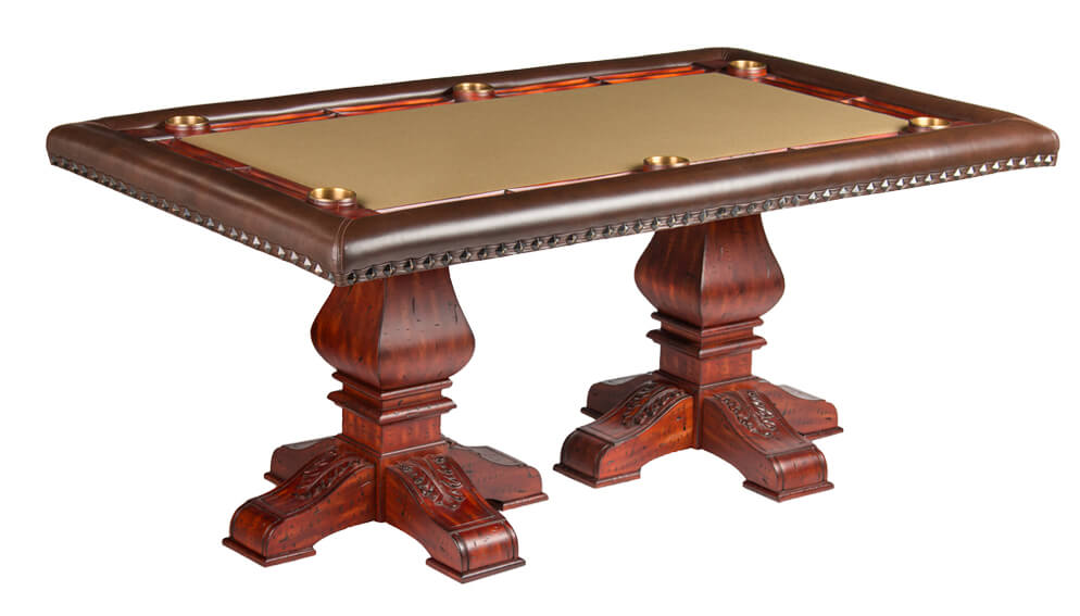 Barcelona 6-Player Rectangular Poker Table - With Optional Dining Top