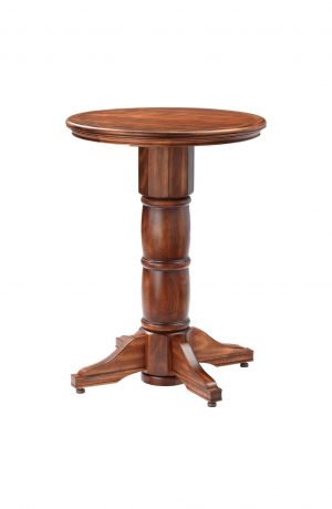 Darafeev's Del Mar Carved Wood Pub Table with Round Top