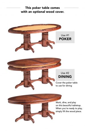 Darafeev's Texas Hold Em Poker Table with Optional Wood Cover