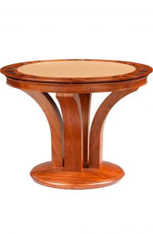 Darafeev's Treviso Round Poker Gathering Pub Table Wood with Felt Top