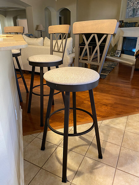 Amisco's Brittany Brown Extra Tall 34-inch Bar Stools with Cross Back