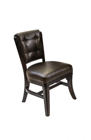 Darafeev's 960 Brown Wood Dining Chair with Button Tufting