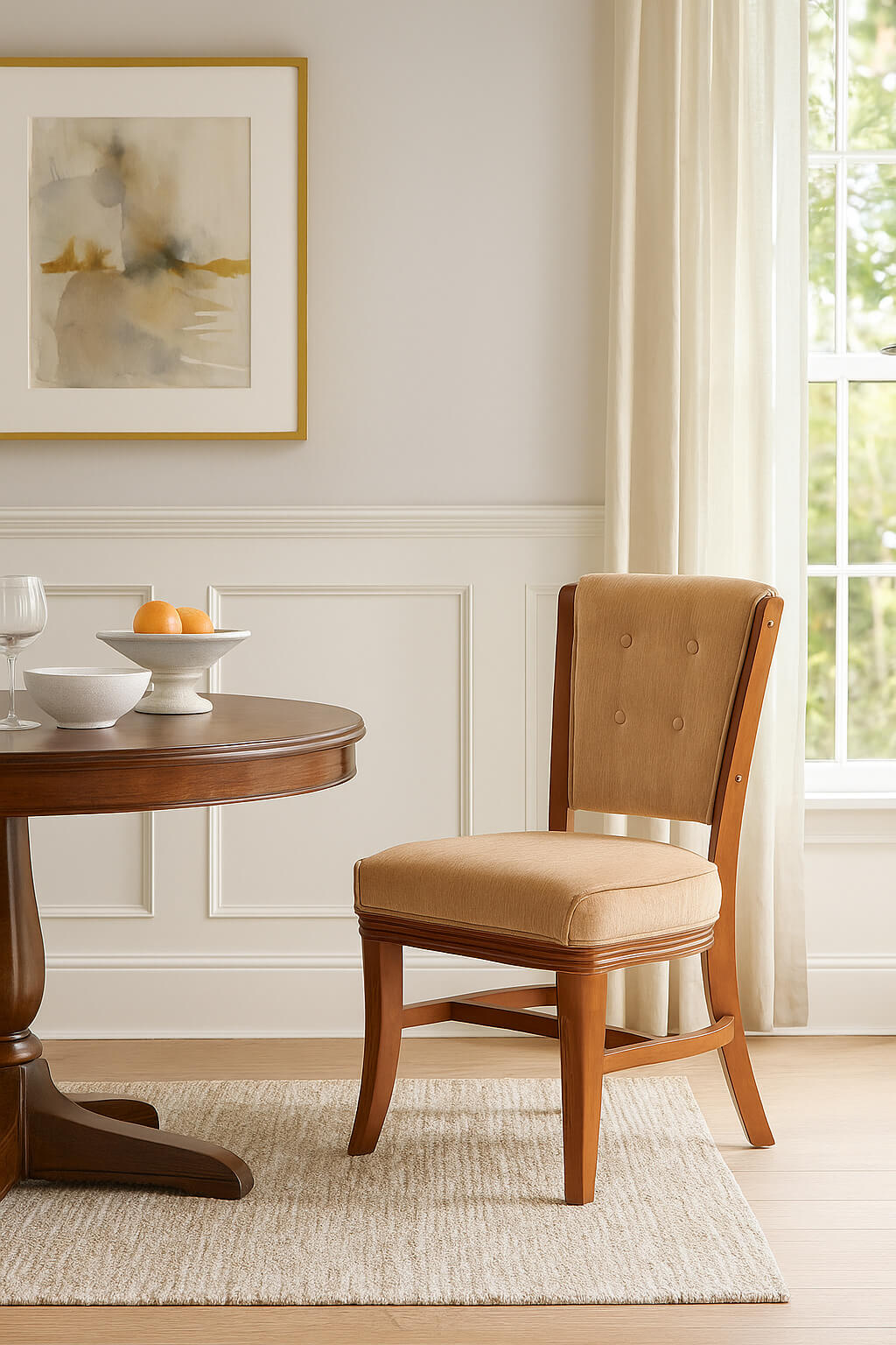 Darafeev's 960 Maple Upholstered Club Chair in Dining Room