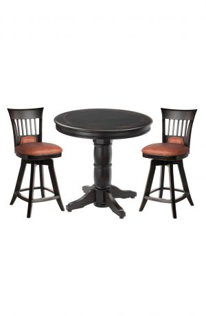 Darafeev's Brolio Wood 3-Piece Pub Set with Swivel Stools