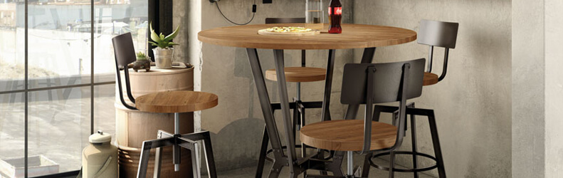 Featuring the Architect stools by Amisco