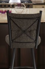 Button Tufted Back Bar Stools