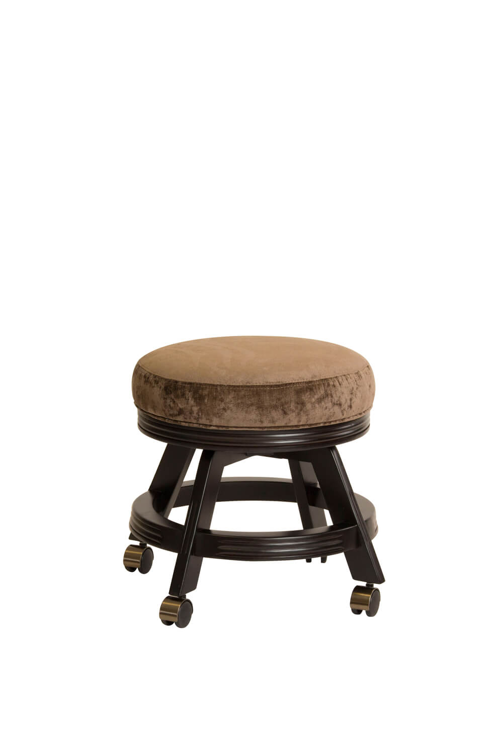 938 Maple Backless Vanity Swivel Stool with Casters