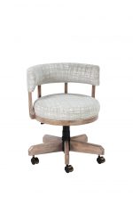 Darafeev's Ace Maple Swivel Game Chair with Adjustable Height - in Gray Cushion