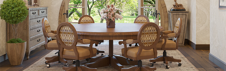 Dining Chairs with Casters