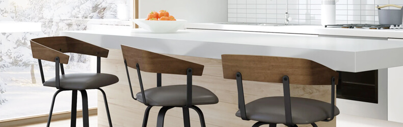 Featuring the Carson stools by Amisco