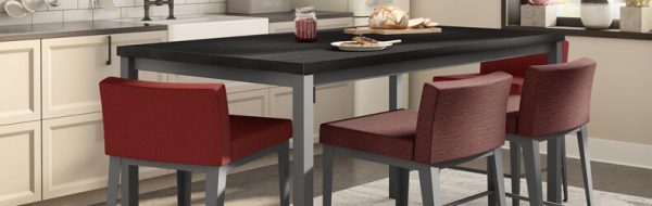 Buy Amisco's Kally Modern Wide Stool - Low Back • Free Shipping!