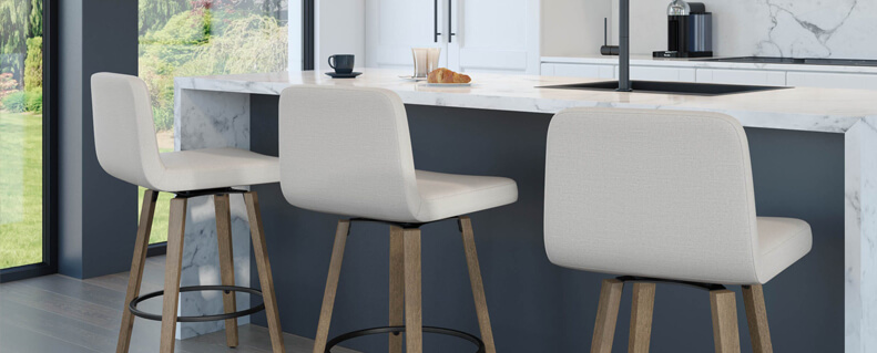 Featuring the Visconti stools by Amisco