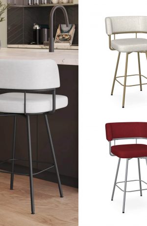 Amisco's Enya Modern Swivel Bar Stool - Customizable