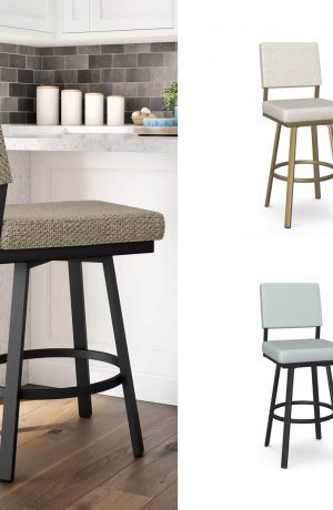Amisco's Mathilde Customizable Swivel Bar Stool in a Variety of Colors