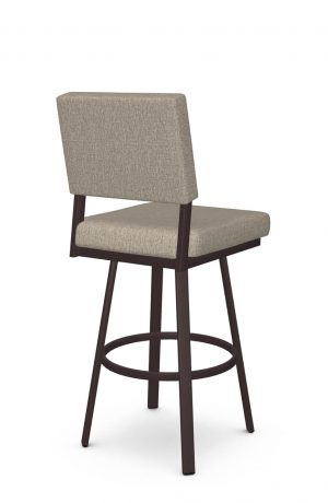 Amisco's Mathilde Swivel Upholstered Swivel Bar Stool with Back - Back View