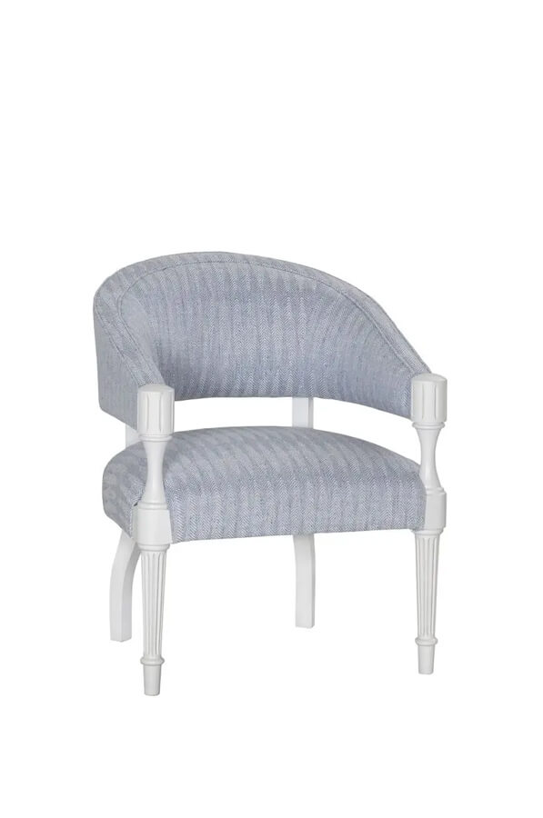 Gigi Upholstered Wood Arm Chair with Curved Back